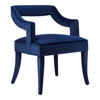 Tiffany Navy Velvet Chair For Sale