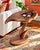 A one-of-a-kind sculptural accent table handcrafted from solid black walnut and original artwork. This striking piece from...