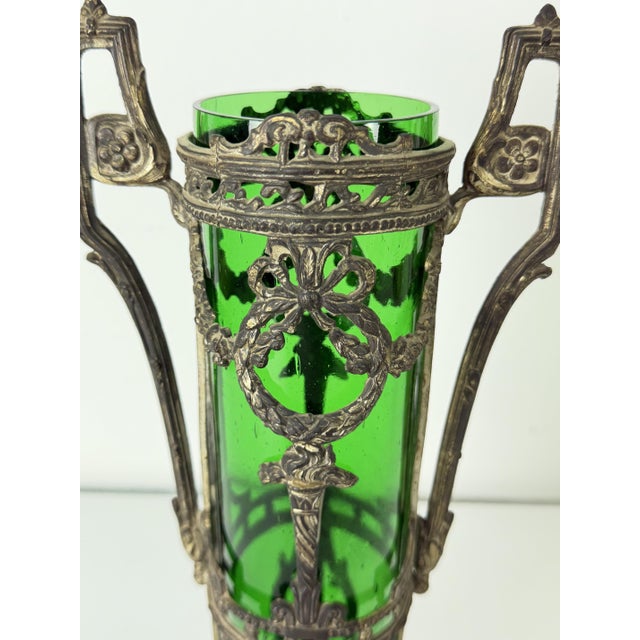 Art Deco Vase in Bronze and Murano Glass, 1940s For Sale - Image 6 of 13