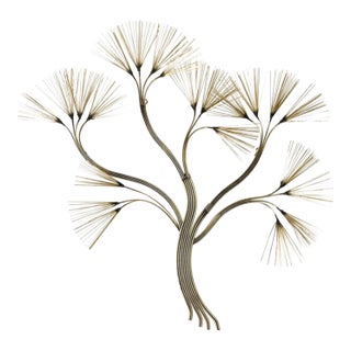 Vintage C Jere Brass Tree Sculpture Mid Century Post Modern 1980s For Sale