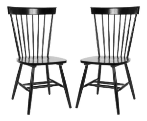 17''H Black Spindle Dining Chair - a Pair