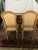 My favorite French Chairs covered in Silk Fabric, Water Mark pattern. Chairs are solid are really well made, yes have been...
