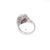 Metal Vintage Platinum 3.17cts Old European Cut Diamond and 1.19cts Ruby Halo Ring, Size 6.5 For Sale - Image 7 of 12