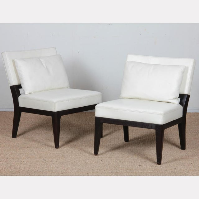 White Armchairs by Christian Liaigre for Holly Hunt, 1990, Set of 2 For Sale - Image 8 of 9