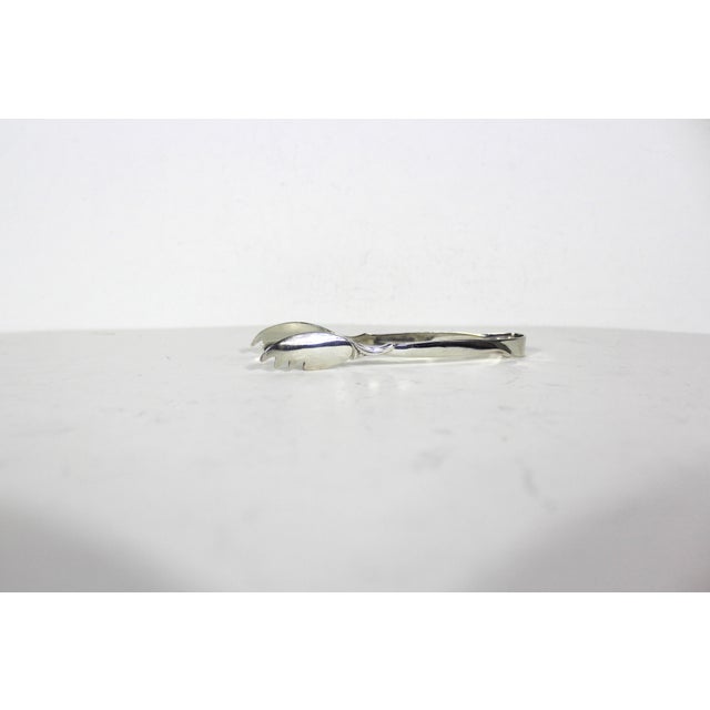 1956 Vintage Silver Sugar or Ice Tongs With Lobster Claw Tips Bar Cart Styling Rogers Flair For Sale - Image 12 of 12