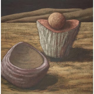 Wade Hoefer, History Farm, California Modernist OIl Painting, 1986 For Sale