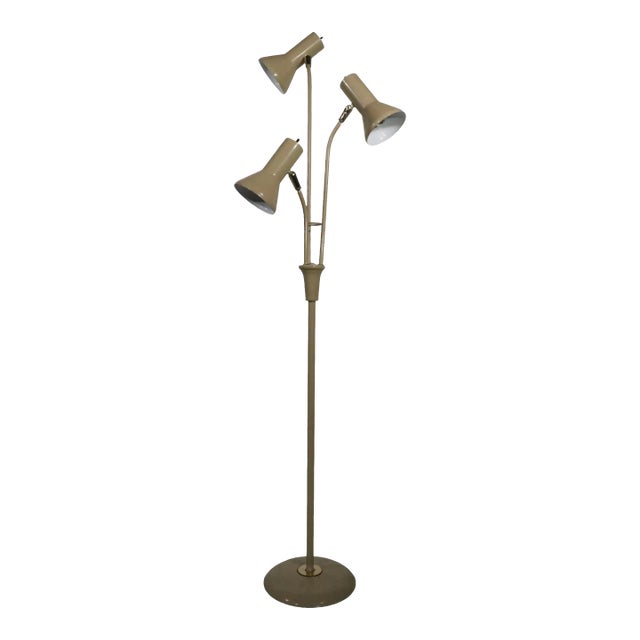 Classic Mid Century Tri Arm Floor Lamp Att. To Gerald Thurston C 1950/1960's For Sale