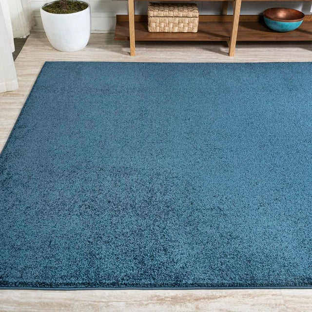 Solid LowPile Navy 5 ft. x 8 ft. Area Rug Chairish