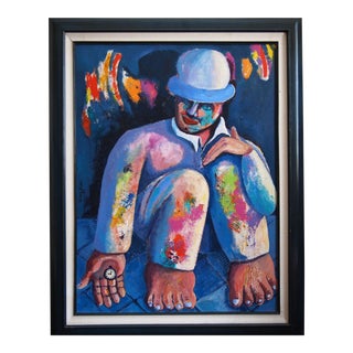 Original Jaime Jose 1992 Surrealist Portrait Painting For Sale