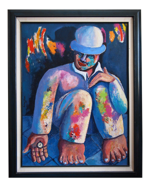 Original Jaime Jose 1992 Surrealist Portrait Painting