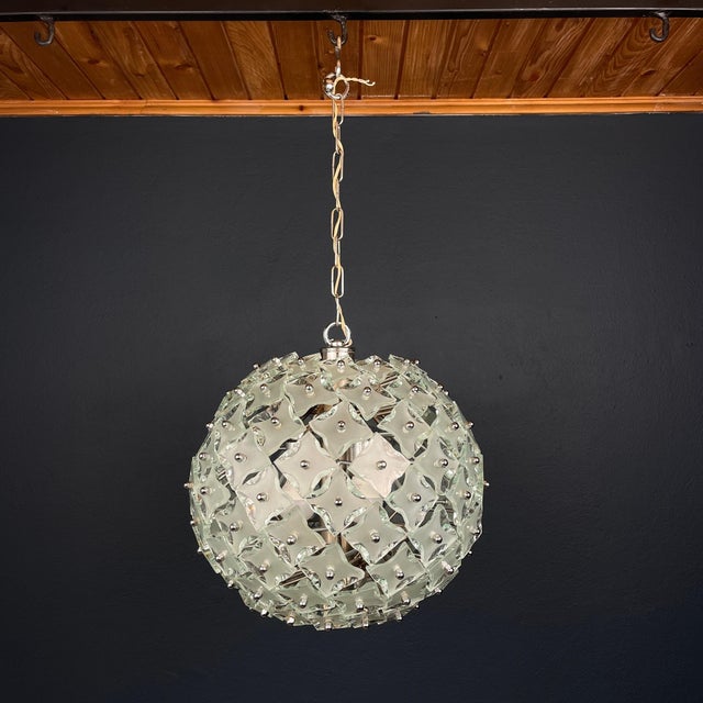 Art Glass Pendant Lamp Sputnik by Fontana Arte, Italy, 1960s For Sale - Image 13 of 14
