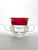 1950s Tiffin-Franciscan “King's Crown” Ruby Red Open Sugar Bowl & Creamer Set For Sale - Image 4 of 9