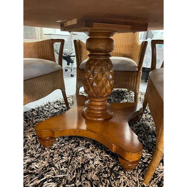 1960s Attributed Tommy Bahama Florida Regency Wicker Dining Set For Sale In West Palm - Image 6 of 6