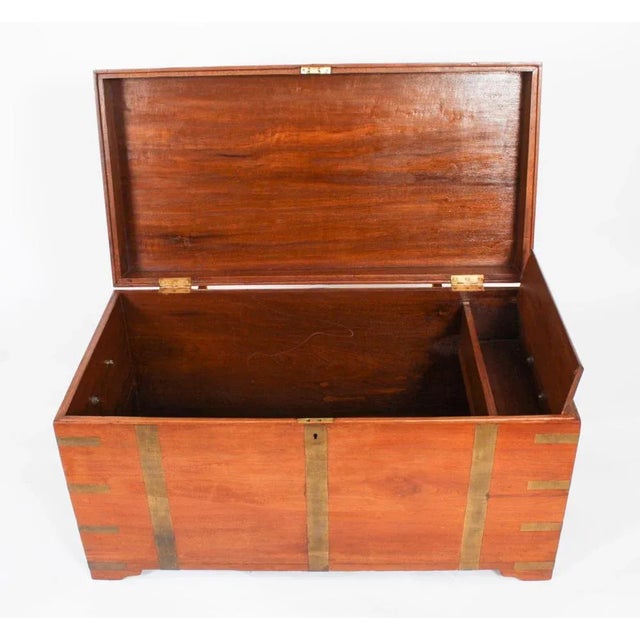 Antique Military Chest in Teak, 19th Century For Sale - Image 9 of 14