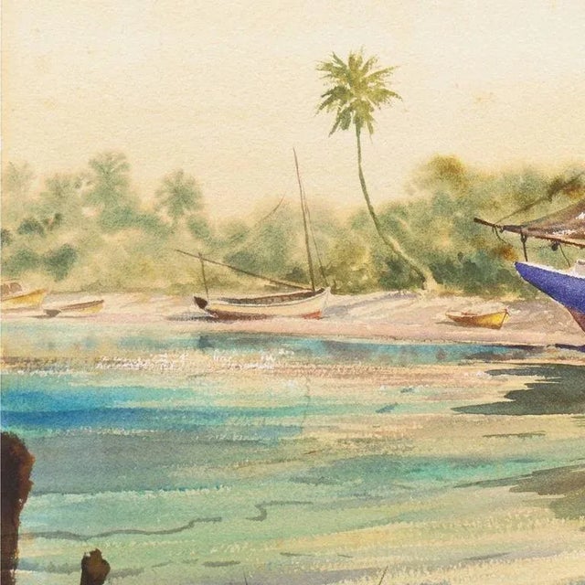 1960s 'Sailboats on a Tropical Florida Inlet' by Kaspar-Andreas Zimmermann, Circa 1965 For Sale - Image 5 of 9