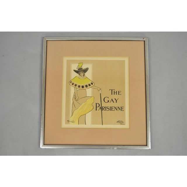 Hyland Ellis "The Gay Parisienne" Framed Lithograph Print Les Maitres De lAffice For Sale - Image 12 of 12