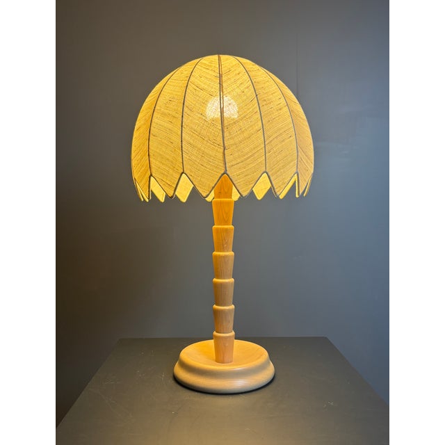 Pine Palm Table Mushroom Lamp from Temde, Switzerland, 1970s For Sale - Image 13 of 13