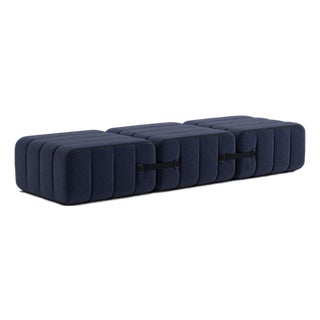 Curt Modular Set - Flexible Bench - Dama - 0048 (Dark Blue) by Ambivalenz, Set of 3 For Sale