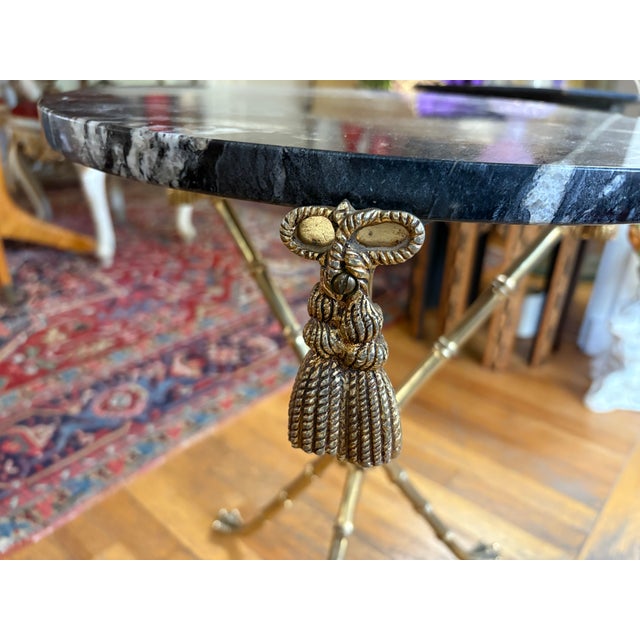 1940s Italian Bronze and Marble Table For Sale In Houston - Image 6 of 12