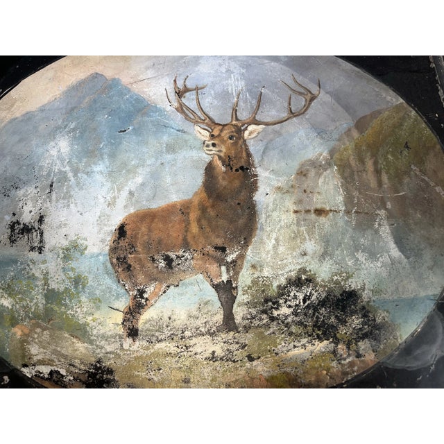 Antique Hand Painted German Firewood Holder Coal Scuttle For Sale - Image 4 of 12