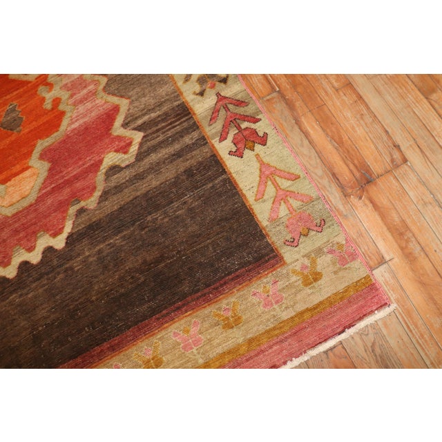 Vintage Zabihi Collection Turkish Kars Rug - 6'6" x 9'6" For Sale In New York - Image 6 of 9