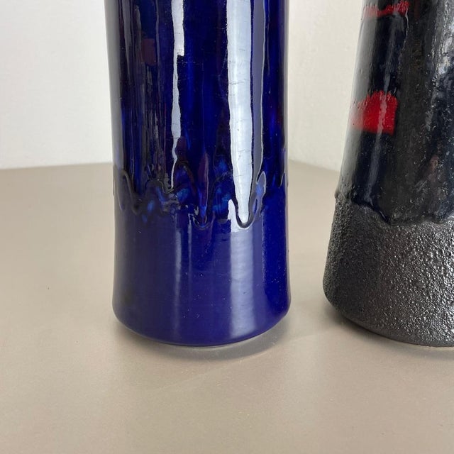 Fat Lava Pottery Vases from Scheurich, Germany, 1970s, Set of 2 For Sale - Image 6 of 18