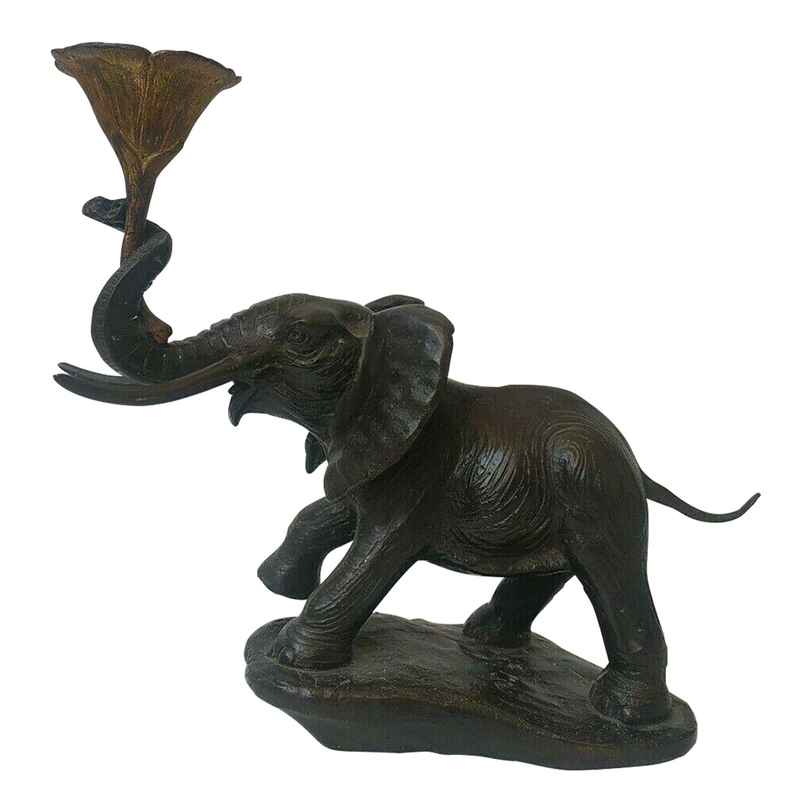 Vintage Bronze Elephant Sculpture Chairish