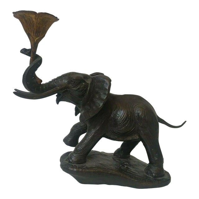 Vintage Bronze Elephant Sculpture Chairish