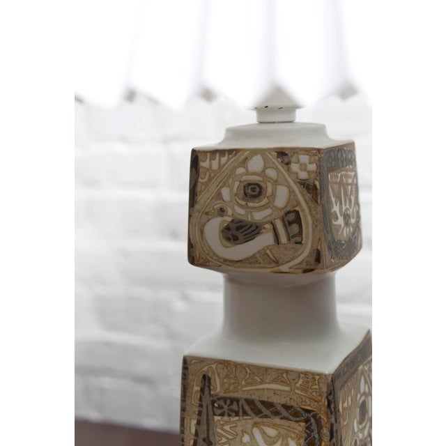 Danish Porcelain Baca Table Lamps by Nils Thorsson for Royal Copenhagen, 1960s, Set of 2 For Sale - Image 6 of 18