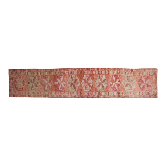 Vintage Distressed Kurd Rug Runner - 2'10" x 14' For Sale