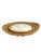 A charming vintage French convex mirror featuring a beautifully woven wicker frame in warm honey-gold tones. The layered,...