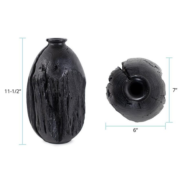 Plastic Haru Short Vase in Black For Sale - Image 7 of 10