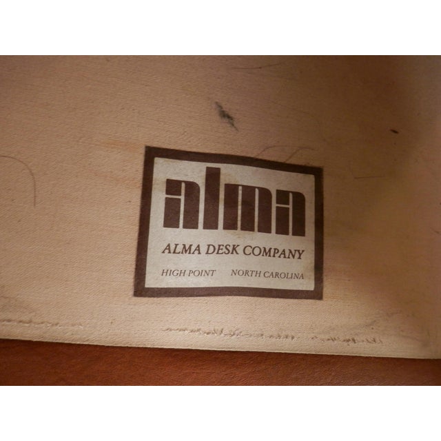 Orange Mid-Century Modern Milo Baughman Inspired Chairs by Alma For Sale - Image 8 of 11