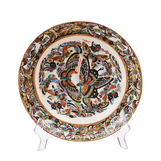 1870 Antique Chinese 1000 Butterflies Plate Chairish