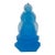 Blue Frosted Crystal Glass Lotus Base 3 Sides Bodhisattva Sanbao Figure For Sale