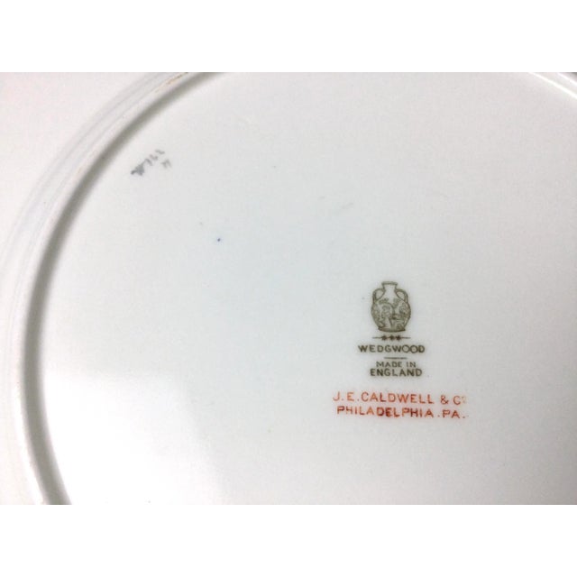 Mid 20th Century Mid 20th Century Wedgwood Floral Blue Greek Key Charger Plates- Set of 12 For Sale - Image 5 of 7