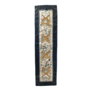 19th Century Chinese Chinoiserie Silk Embroidered Textile Panel