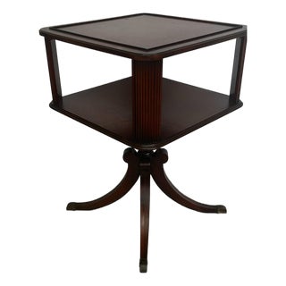 Antique Federal Two Tiered Side Book Library Table For Sale