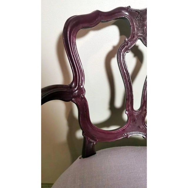 Late 19th Century Late 19th Century Louis Philippe Style Pair of Chairs With Italian Armrests Model King For Sale - Image 5 of 12