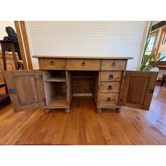Antique European Pine Desk For Sale - Image 10 of 12