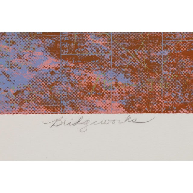 Judith Lipnik Perlow Bridgework Series 2005 Signed Serigraph in Colors on Paper For Sale - Image 4 of 5