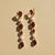 Metal Garnet & Pearl Drop Multi-Shape Earrings, Silver, Gold, Pair For Sale - Image 7 of 10