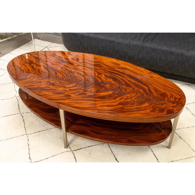 Late 20th Century Vintage Greg Sheres Italian Mahogany Verite Collection Cocktail Coffee Table For Sale - Image 5 of 6