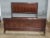2000 - 2009 Henkel Harris Mahogany King Size Sleigh Bed Frame Made in Winchester, Virginia For Sale - Image 5 of 11