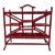 Palm Beach Tony Duquette Style Red Coral Faux Bamboo Magazine Rack Stand For Sale