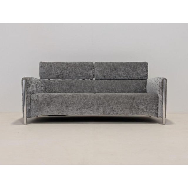 Grey Velvet Goncharov Sofas from Leolux For Sale - Image 3 of 13