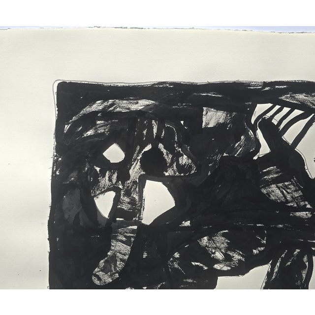Black and White Abstraction Ink Drawing in the Style of Pablo Picasso, Unframed For Sale - Image 6 of 8