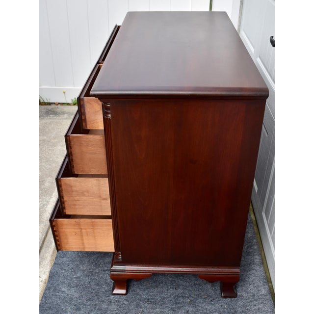 Vintage Chippendale Mahogany Chest of Drawers Carved Shell Dresser For Sale - Image 15 of 16