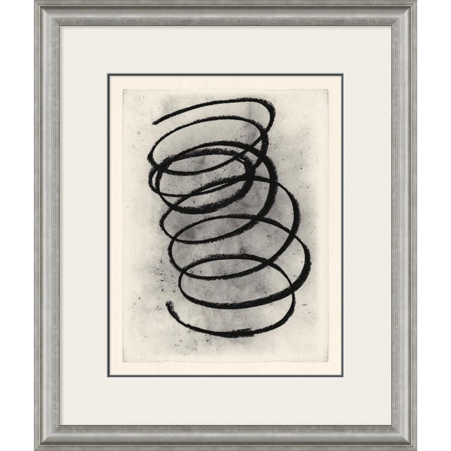 Black Swirl Framed Art Prints - Set of 9 by David Phoenix For Sale - Image 10 of 11