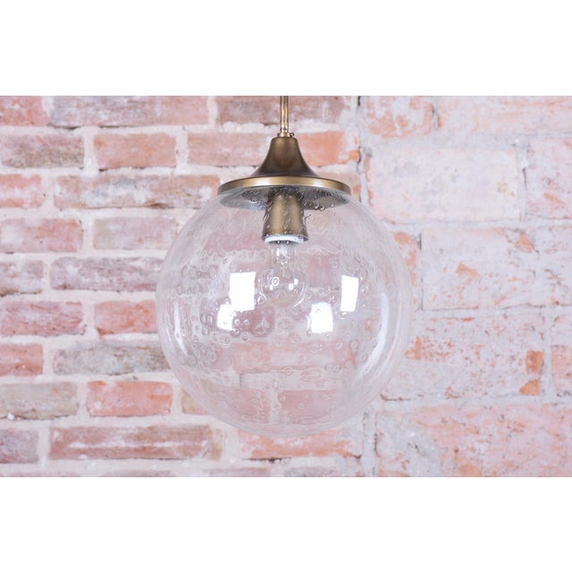 Mid-Century Modern Mid-Century Chandelier in Brass and Glass, Czech, 1960s For Sale - Image 3 of 10